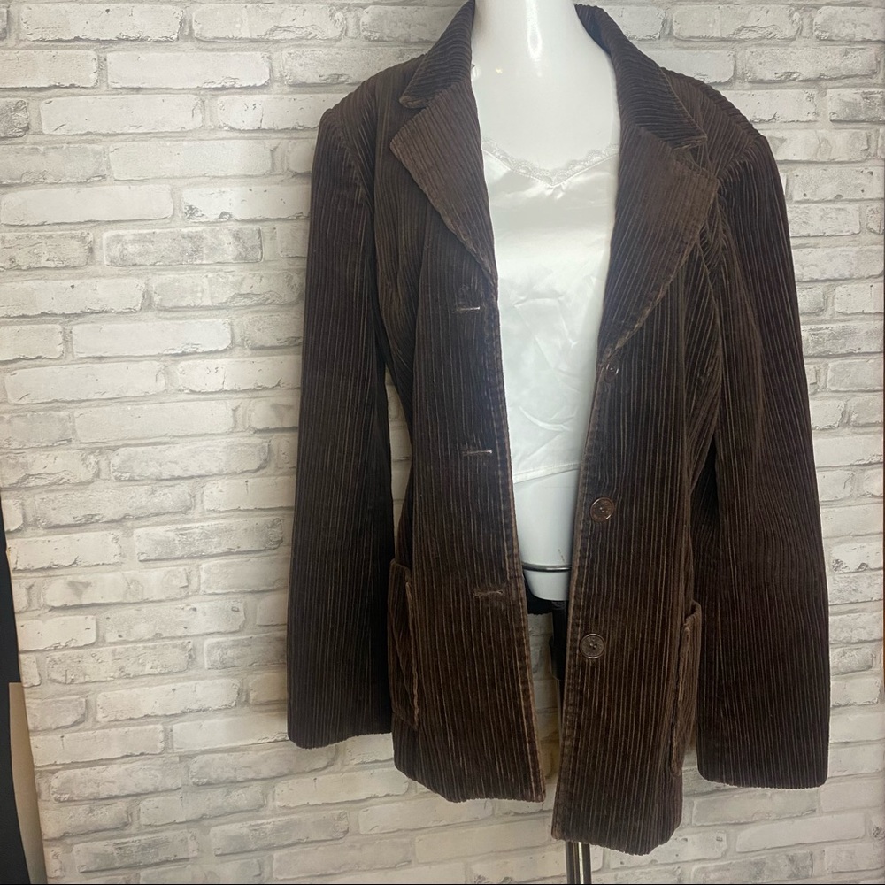 BCBG Maxazria Brown textured blazer